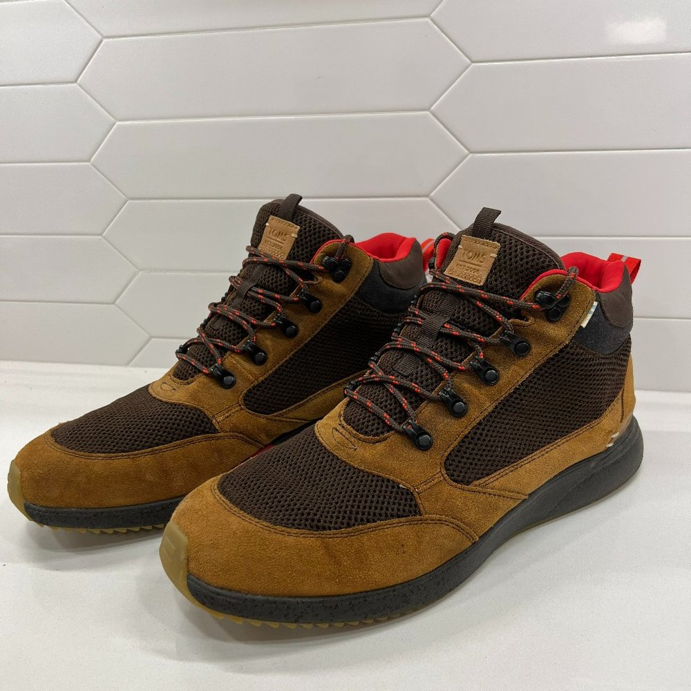 TOMS Skully Distress Leather Waterproof Boots - Size 13